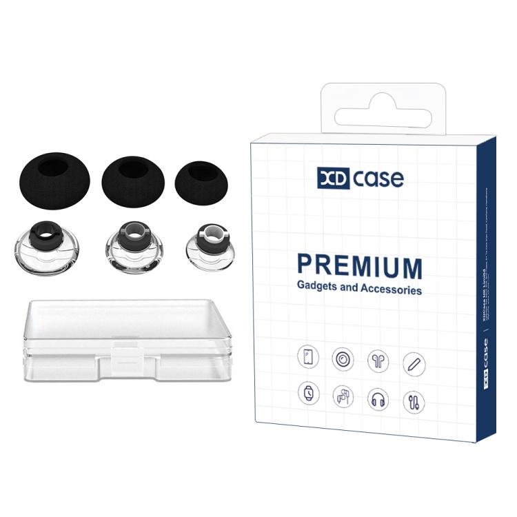 XDcase Set di 6 inserti auricolari in TPU di ricambio e kit di spugnette, taglie S/M/L, S/M/L Size