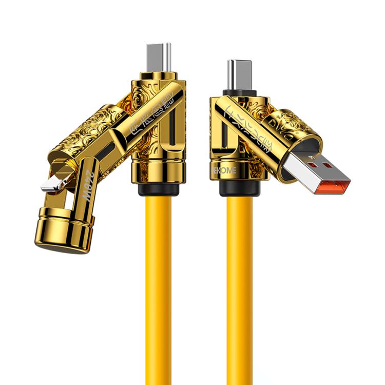Cavo dati 4 in 1 WK WDC-100 serie Wudao da USB-A, Type-C a Type-C, 8 pin, 240 W, 1.5m