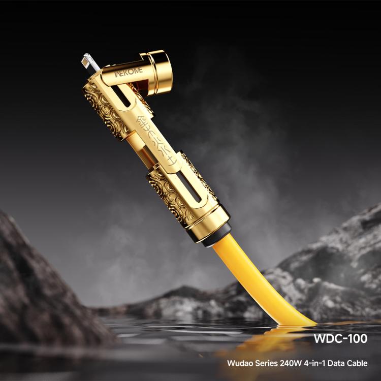 Cavo dati 4 in 1 WK WDC-100 serie Wudao da USB-A, Type-C a Type-C, 8 pin, 240 W, 1.5m