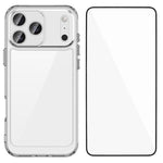 WANLONFENG - Custodia per telefono in TPU acrilico con pulsanti galvanizzati e protezione per lo schermo, For iPhone 17e / 16e, For iPhone 17 Pro Max, For iPhone 17 Pro, For iPhone 17, For iPhone Air, For iPhone 16 Pro Max, For iPhone 16 Pro           ...
