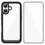 WANLONFENG - Custodia per telefono in TPU acrilico con pulsanti galvanizzati e protezione per lo schermo, For iPhone 17e / 16e, For iPhone 17 Pro Max, For iPhone 17 Pro, For iPhone 17, For iPhone Air, For iPhone 16 Pro Max, For iPhone 16 Pro           ...
