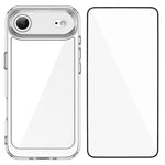 WANLONFENG - Custodia per telefono in TPU acrilico con pulsanti galvanizzati e protezione per lo schermo, For iPhone 17e / 16e, For iPhone 17 Pro Max, For iPhone 17 Pro, For iPhone 17, For iPhone Air, For iPhone 16 Pro Max, For iPhone 16 Pro           ...