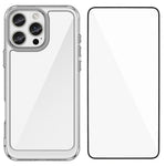 WANLONFENG - Custodia per telefono in TPU acrilico con pulsanti galvanizzati e protezione per lo schermo, For iPhone 17e / 16e, For iPhone 17 Pro Max, For iPhone 17 Pro, For iPhone 17, For iPhone Air, For iPhone 16 Pro Max, For iPhone 16 Pro           ...