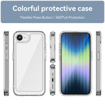 WANLONFENG - Custodia per telefono in TPU acrilico con pulsanti galvanizzati e protezione per lo schermo, For iPhone 17e / 16e, For iPhone 17 Pro Max, For iPhone 17 Pro, For iPhone 17, For iPhone Air, For iPhone 16 Pro Max, For iPhone 16 Pro           ...