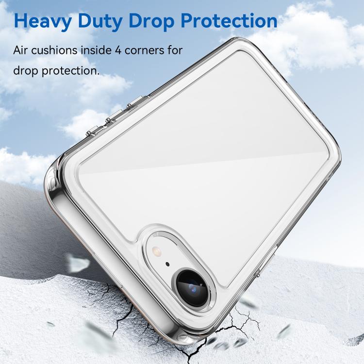 WANLONFENG - Custodia per telefono in TPU acrilico con pulsanti galvanizzati e protezione per lo schermo, For iPhone 17e / 16e, For iPhone 17 Pro Max, For iPhone 17 Pro, For iPhone 17, For iPhone Air, For iPhone 16 Pro Max, For iPhone 16 Pro           ...