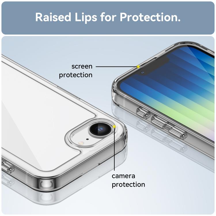 WANLONFENG - Custodia per telefono in TPU acrilico con pulsanti galvanizzati e protezione per lo schermo, For iPhone 17e / 16e, For iPhone 17 Pro Max, For iPhone 17 Pro, For iPhone 17, For iPhone Air, For iPhone 16 Pro Max, For iPhone 16 Pro           ...