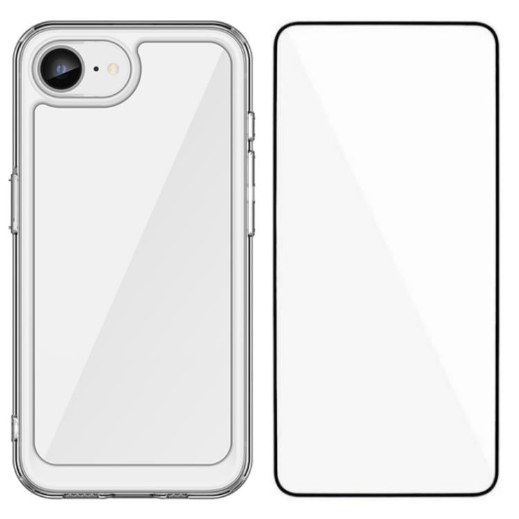 WANLONFENG - Custodia per telefono in TPU acrilico con pulsanti galvanizzati e protezione per lo schermo, For iPhone 17e / 16e, For iPhone 17 Pro Max, For iPhone 17 Pro, For iPhone 17, For iPhone Air, For iPhone 16 Pro Max, For iPhone 16 Pro           ...