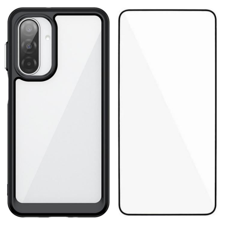 WANLONFENG - Custodia per telefono in TPU acrilico con pulsanti galvanizzati e protezione per lo schermo, For Galaxy S26 FE 5G, For Galaxy S26+ 5G, For Galaxy S26 Ultra 5G, For Galaxy S26 5G, For Galaxy A57 5G, For Galaxy A37 5G, For Galaxy A27 5G     ...