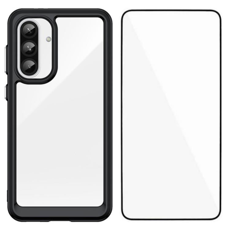 WANLONFENG - Custodia per telefono in TPU acrilico con pulsanti galvanizzati e protezione per lo schermo, For Galaxy A36 5G, For Galaxy A16 4G / 5G, For Galaxy S25 5G, For Galaxy S25+ 5G, For Galaxy A55 5G, For Galaxy A35 5G, For Galaxy S24+ 5G        ...