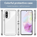 WANLONFENG - Custodia per telefono in TPU acrilico con pulsanti galvanizzati e protezione per lo schermo, For Galaxy A36 5G, For Galaxy A16 4G / 5G, For Galaxy S25 5G, For Galaxy S25+ 5G, For Galaxy A55 5G, For Galaxy A35 5G, For Galaxy S24+ 5G        ...
