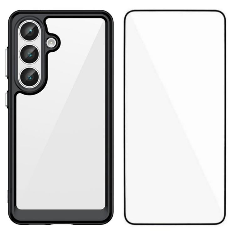 WANLONFENG - Custodia per telefono in TPU acrilico con pulsanti galvanizzati e protezione per lo schermo, For Galaxy S26 FE 5G, For Galaxy S26+ 5G, For Galaxy S26 Ultra 5G, For Galaxy S26 5G, For Galaxy A57 5G, For Galaxy A37 5G, For Galaxy A27 5G     ...