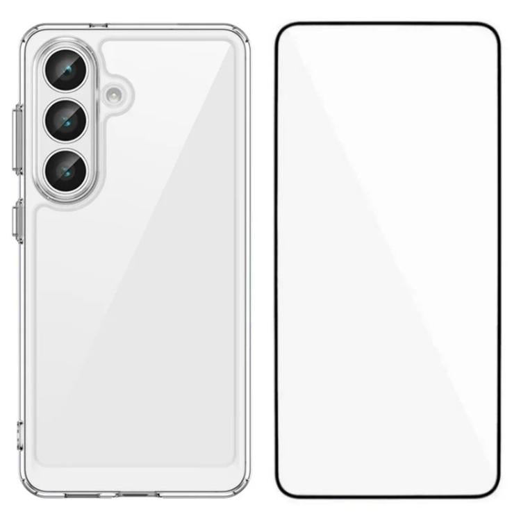 WANLONFENG - Custodia per telefono in TPU acrilico con pulsanti galvanizzati e protezione per lo schermo, For Galaxy S26 FE 5G, For Galaxy S26+ 5G, For Galaxy S26 Ultra 5G, For Galaxy S26 5G, For Galaxy A57 5G, For Galaxy A37 5G, For Galaxy A27 5G     ...