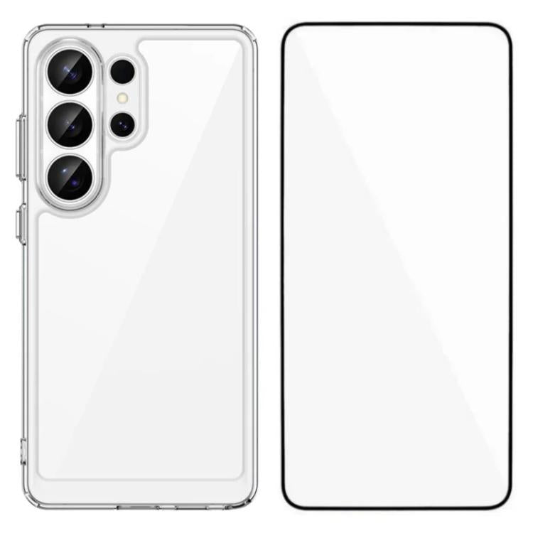 WANLONFENG - Custodia per telefono in TPU acrilico con pulsanti galvanizzati e protezione per lo schermo, For Galaxy S26 FE 5G, For Galaxy S26+ 5G, For Galaxy S26 Ultra 5G, For Galaxy S26 5G, For Galaxy A57 5G, For Galaxy A37 5G, For Galaxy A27 5G     ...