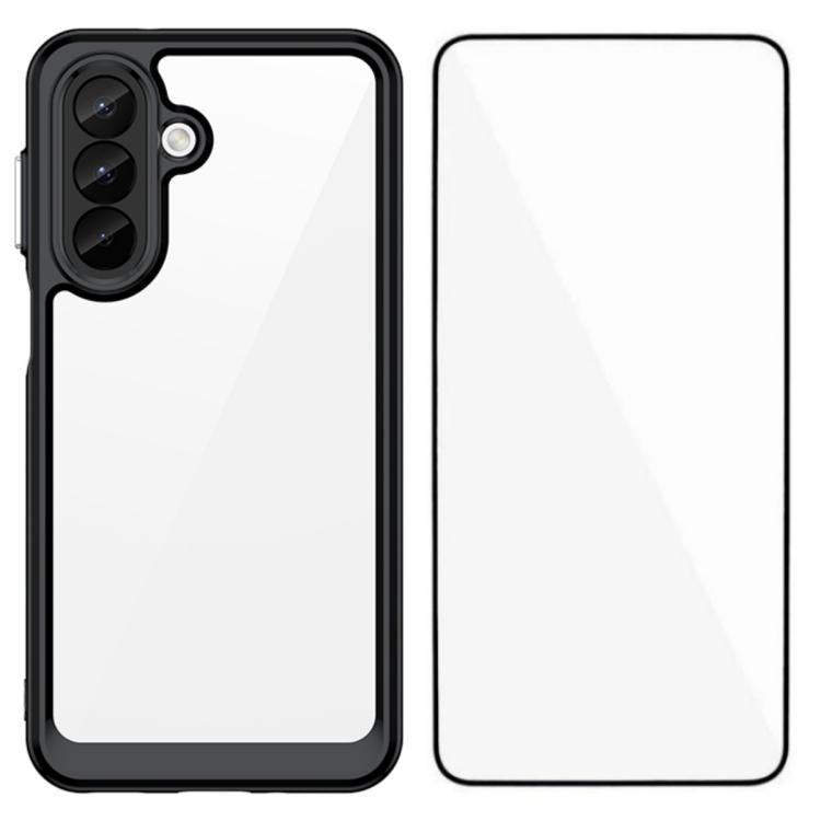 WANLONFENG - Custodia per telefono in TPU acrilico con pulsanti galvanizzati e protezione per lo schermo, For Galaxy S26 FE 5G, For Galaxy S26+ 5G, For Galaxy S26 Ultra 5G, For Galaxy S26 5G, For Galaxy A57 5G, For Galaxy A37 5G, For Galaxy A27 5G     ...