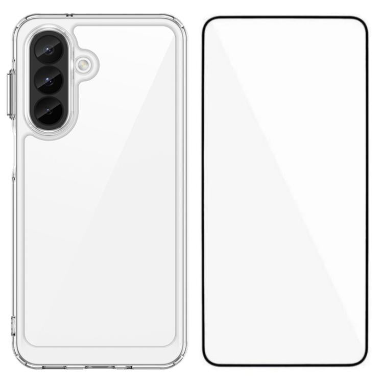 WANLONFENG - Custodia per telefono in TPU acrilico con pulsanti galvanizzati e protezione per lo schermo, For Galaxy S26 FE 5G, For Galaxy S26+ 5G, For Galaxy S26 Ultra 5G, For Galaxy S26 5G, For Galaxy A57 5G, For Galaxy A37 5G, For Galaxy A27 5G     ...