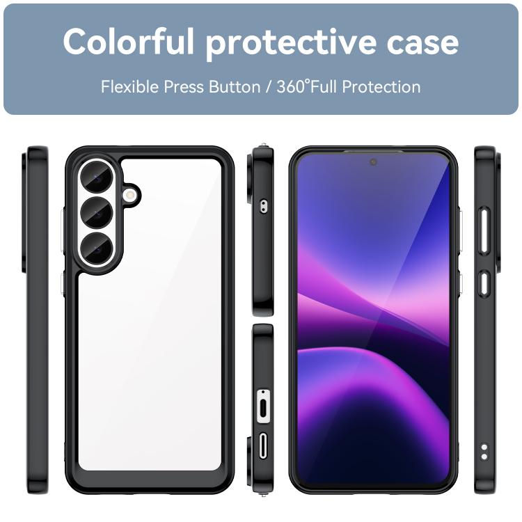 WANLONFENG - Custodia per telefono in TPU acrilico con pulsanti galvanizzati e protezione per lo schermo, For Galaxy S26 FE 5G, For Galaxy S26+ 5G, For Galaxy S26 Ultra 5G, For Galaxy S26 5G, For Galaxy A57 5G, For Galaxy A37 5G, For Galaxy A27 5G     ...