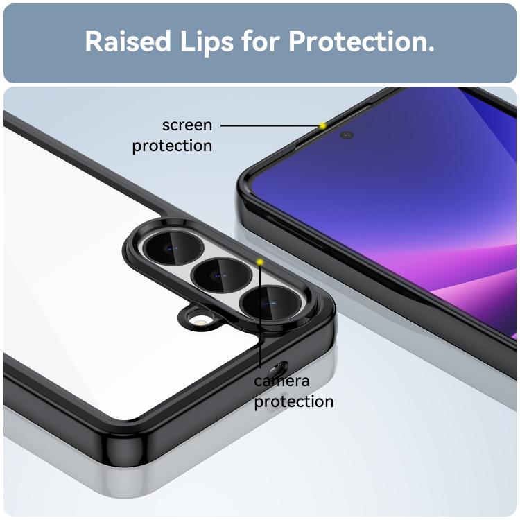 WANLONFENG - Custodia per telefono in TPU acrilico con pulsanti galvanizzati e protezione per lo schermo, For Galaxy S26 FE 5G, For Galaxy S26+ 5G, For Galaxy S26 Ultra 5G, For Galaxy S26 5G, For Galaxy A57 5G, For Galaxy A37 5G, For Galaxy A27 5G     ...