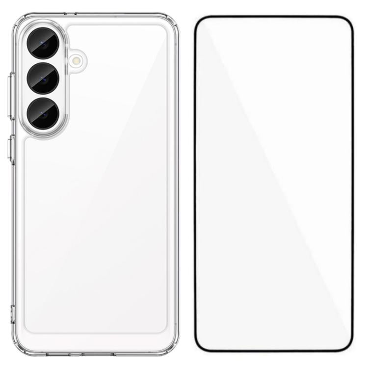 WANLONFENG - Custodia per telefono in TPU acrilico con pulsanti galvanizzati e protezione per lo schermo, For Galaxy S26 FE 5G, For Galaxy S26+ 5G, For Galaxy S26 Ultra 5G, For Galaxy S26 5G, For Galaxy A57 5G, For Galaxy A37 5G, For Galaxy A27 5G     ...