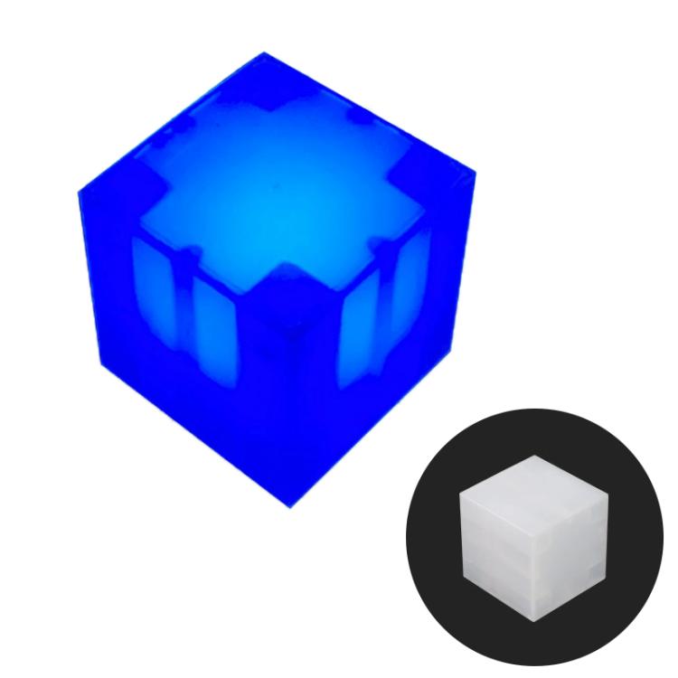 Cubo magnetico da 2,5 cm, blocchi da costruzione, luci notturne a LED, giocattolo decorativo.