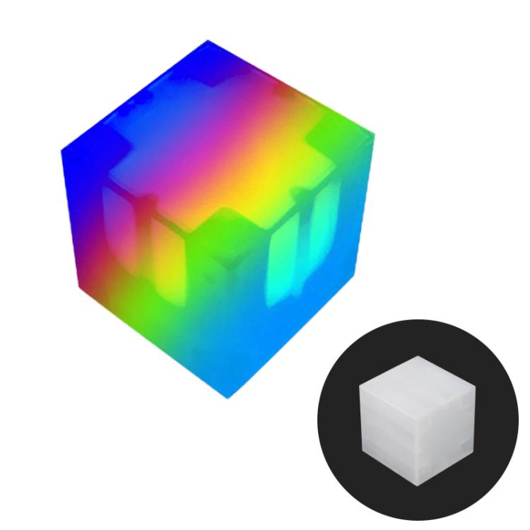 Cubo magnetico da 2,5 cm, blocchi da costruzione, luci notturne a LED, giocattolo decorativo.