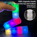 Cubo magnetico da 2,5 cm, blocchi da costruzione, luci notturne a LED, giocattolo decorativo.
