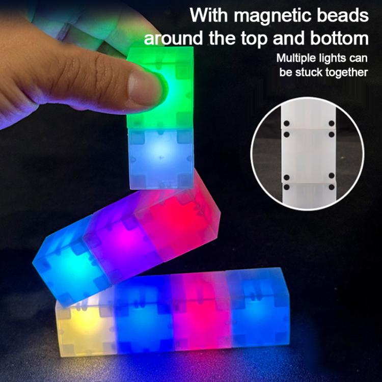 Cubo magnetico da 2,5 cm, blocchi da costruzione, luci notturne a LED, giocattolo decorativo.