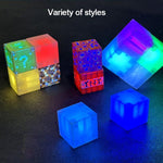 Cubo magnetico da 2,5 cm, blocchi da costruzione, luci notturne a LED, giocattolo decorativo.