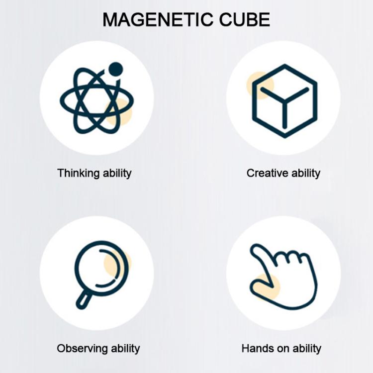 Cubo magnetico da 2,5 cm, blocchi da costruzione, luci notturne a LED, giocattolo decorativo.