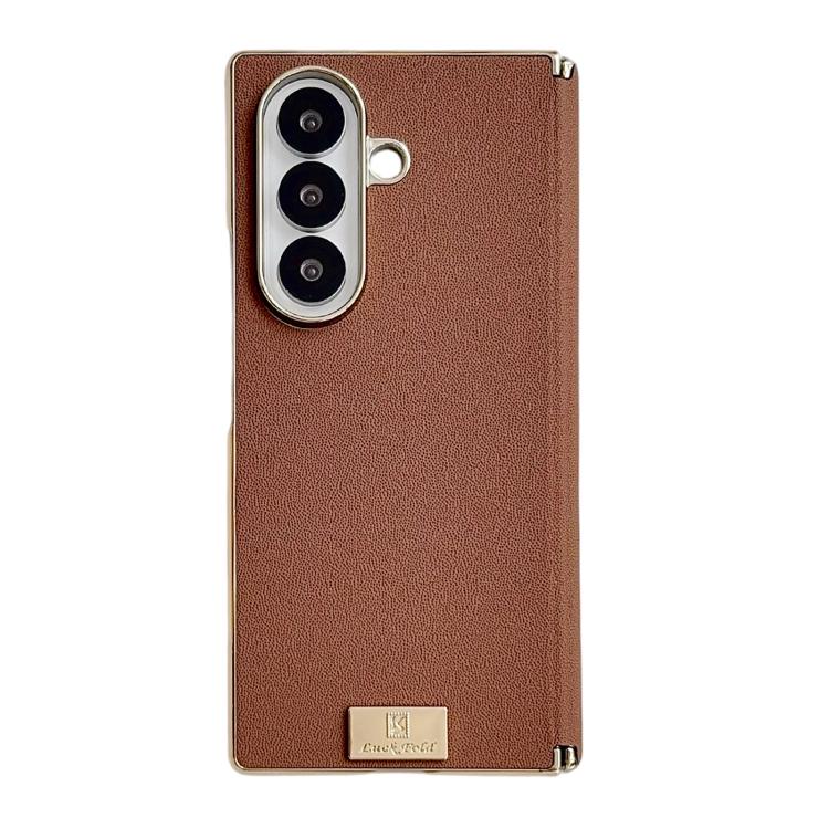 Custodia per telefono in PU con design supercar a doppio asse galvanizzato, For Galaxy Z Fold8 Ultra 5G, For Galaxy Z Fold7, For Galaxy Z Fold6, For Galaxy Z Fold5