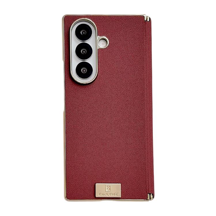 Custodia per telefono in PU con design supercar a doppio asse galvanizzato, For Galaxy Z Fold8 Ultra 5G, For Galaxy Z Fold7, For Galaxy Z Fold6, For Galaxy Z Fold5