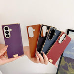 Custodia per telefono in PU con design supercar a doppio asse galvanizzato, For Galaxy Z Fold8 Ultra 5G, For Galaxy Z Fold7, For Galaxy Z Fold6, For Galaxy Z Fold5