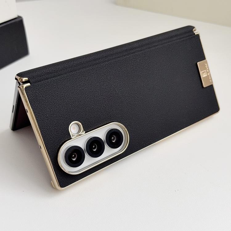 Custodia per telefono in PU con design supercar a doppio asse galvanizzato, For Galaxy Z Fold8 Ultra 5G, For Galaxy Z Fold7, For Galaxy Z Fold6, For Galaxy Z Fold5