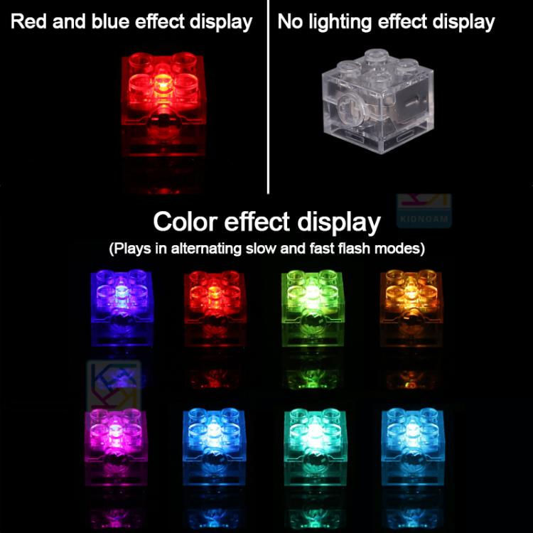 Blocchi da costruzione fai-da-te 2x2 con luce LED, giocattolo luminoso