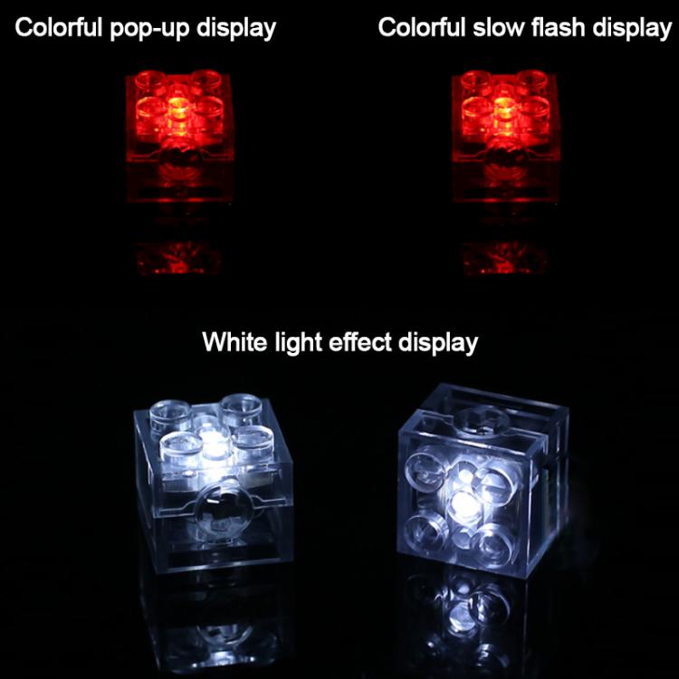 Blocchi da costruzione fai-da-te 2x2 con luce LED, giocattolo luminoso