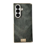 Custodia per telefono in PU con texture Crazy Horse a doppio asse galvanizzato., For Galaxy Z Fold8 Ultra 5G, For Galaxy Z Fold7, For Galaxy Z Fold6, For Galaxy Z Fold5