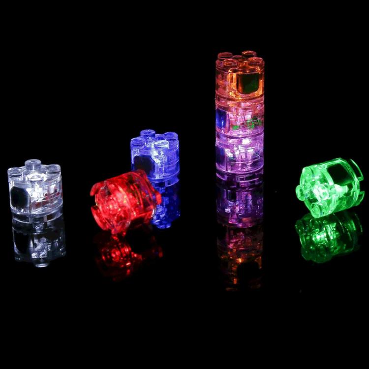 Blocchi da costruzione rotondi 2x2 con luci LED e accessori, giocattolo educativo fai da te
