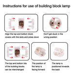 Blocchi da costruzione rotondi 2x2 con luci LED e accessori, giocattolo educativo fai da te