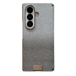 Custodia per telefono in PC con doppia cerniera e logo a gradiente, galvanizzata, con targhetta personalizzata., For Galaxy Z Fold7, For Galaxy Z Fold6, For Galaxy Z Fold5