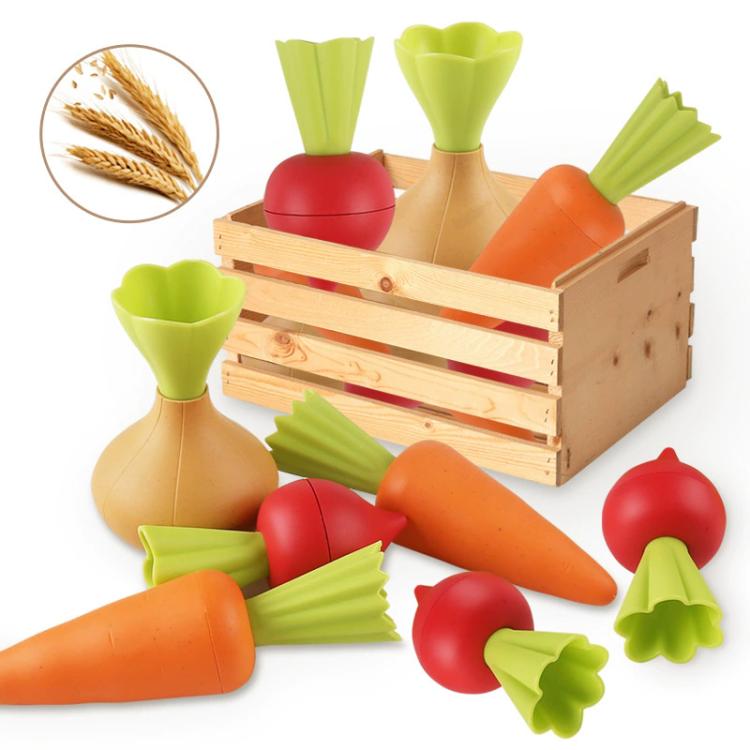 Simulazione di semina di ortaggi con paglia di grano, gioco di ruolo per bambini, giocattolo educativo per la prima infanzia., Vegetable Planting