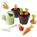 Set di piante in vaso per giochi di ruolo e apprendimento precoce con paglia di grano., Potted Plant Set