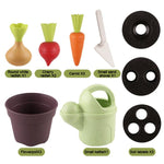 Set di piante in vaso per giochi di ruolo e apprendimento precoce con paglia di grano., Potted Plant Set