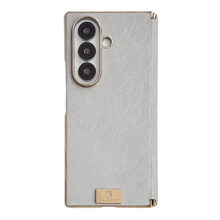 Custodia per telefono in PU con texture effetto seta a doppio asse galvanizzato, For Galaxy Z Fold8 Ultra 5G, For Galaxy Z Fold7, For Galaxy Z Fold6, For Galaxy Z Fold5