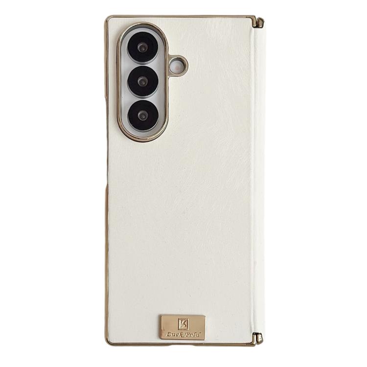 Custodia per telefono in PU con texture effetto seta a doppio asse galvanizzato, For Galaxy Z Fold8 Ultra 5G, For Galaxy Z Fold7, For Galaxy Z Fold6, For Galaxy Z Fold5