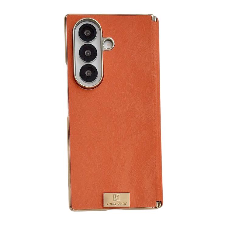 Custodia per telefono in PU con texture effetto seta a doppio asse galvanizzato, For Galaxy Z Fold8 Ultra 5G, For Galaxy Z Fold7, For Galaxy Z Fold6, For Galaxy Z Fold5