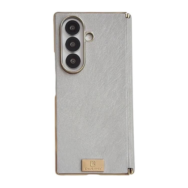 Custodia per telefono in PU con texture effetto seta a doppio asse galvanizzato, For Galaxy Z Fold8 Ultra 5G, For Galaxy Z Fold7, For Galaxy Z Fold6, For Galaxy Z Fold5