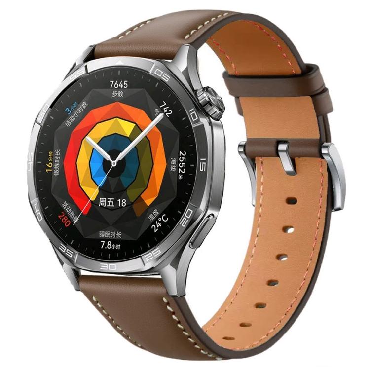 Cinturino in pelle con pulsante di pressione, 22mm