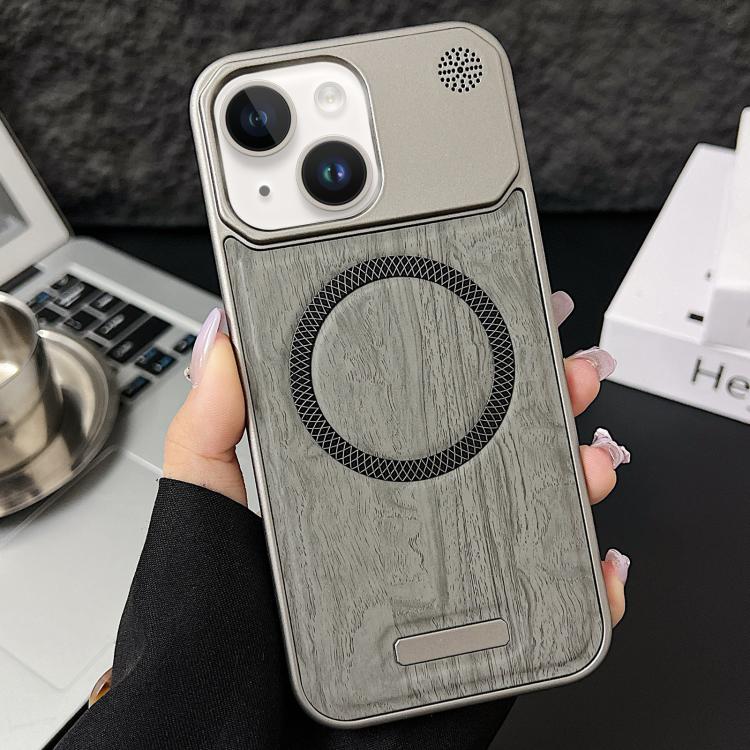 Custodia magnetica antiurto per telefono in PC con effetto legno., For iPhone 15 Pro Max, For iPhone 15 Pro, For iPhone 15 Plus / 14 Plus, For iPhone 15