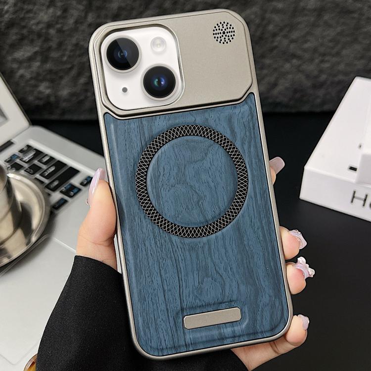 Custodia magnetica antiurto per telefono in PC con effetto legno., For iPhone 15 Pro Max, For iPhone 15 Pro, For iPhone 15 Plus / 14 Plus, For iPhone 15