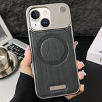 Custodia magnetica antiurto per telefono in PC con effetto legno., For iPhone 15 Pro Max, For iPhone 15 Pro, For iPhone 15 Plus / 14 Plus, For iPhone 15