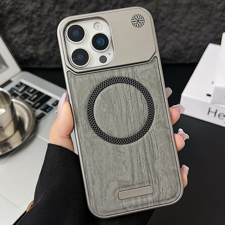 Custodia magnetica antiurto per telefono in PC con effetto legno., For iPhone 15 Pro Max, For iPhone 15 Pro, For iPhone 15 Plus / 14 Plus, For iPhone 15